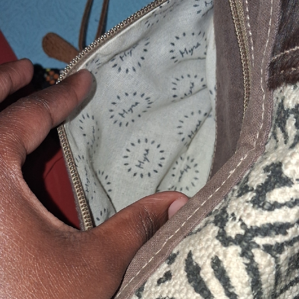 Myra Bag Brown Patterned Haircalf & Leather Crossbody - Picture 10 of 10